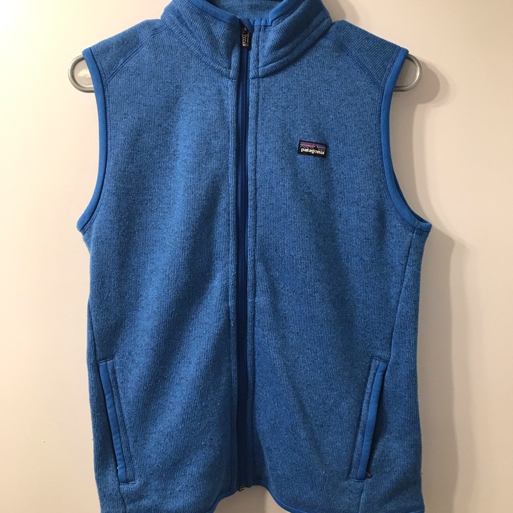 Women’s Patagonia blue zip up vest!!